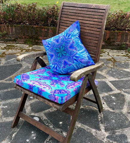 bespoke garden chair pads shower proof textiles