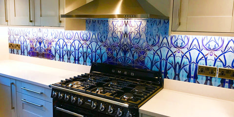 Glass Splash Back / Glass Wall Designed and Made to Order