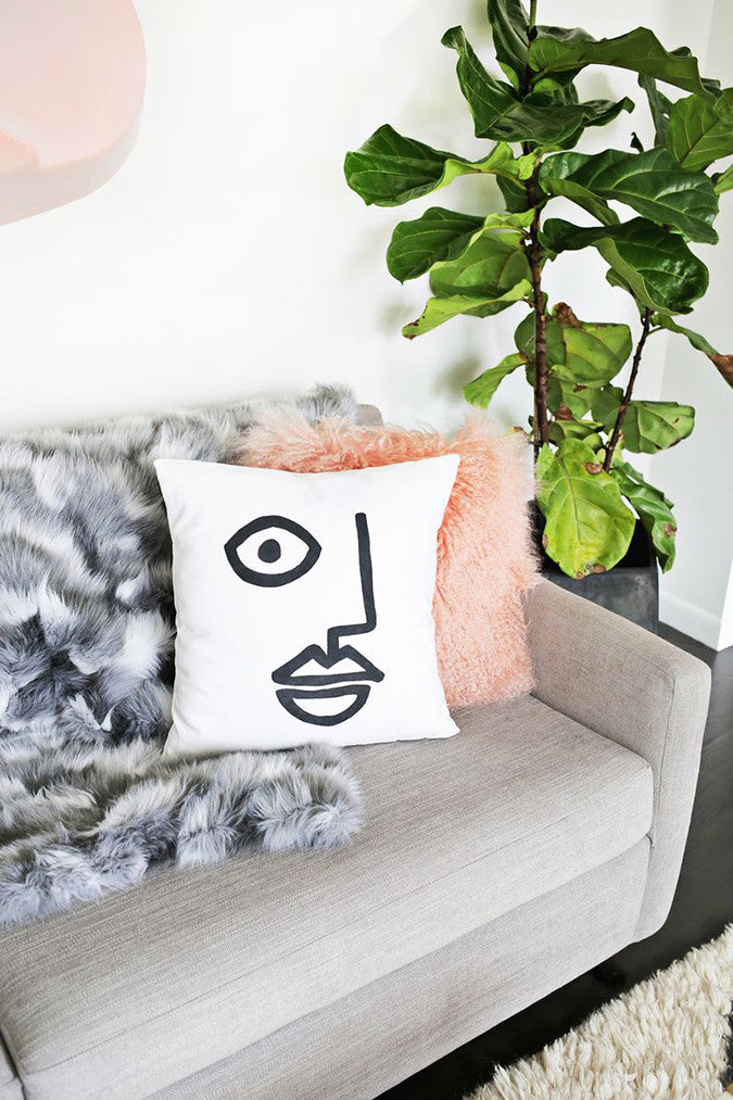 DIY Abstract Face Pillow