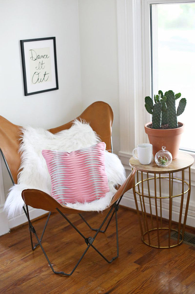 DIY Leather Pillow Cover