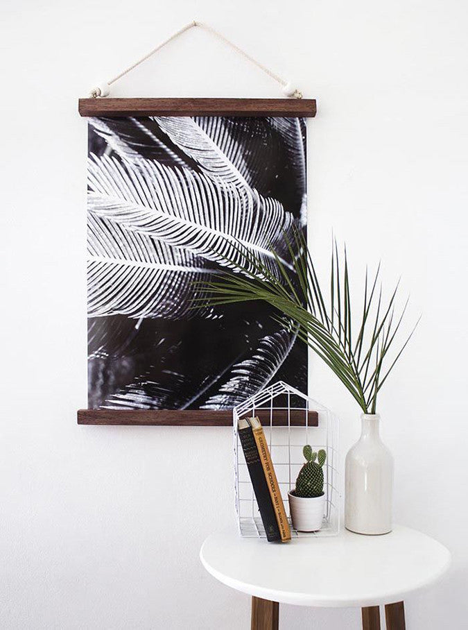 DIY Hanging Half Frame from Design Sponge