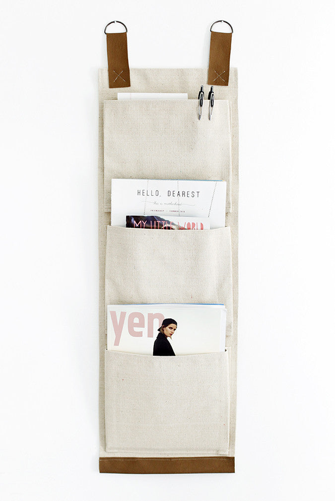 DIY Canvas Wall Pocket by The Merrythought