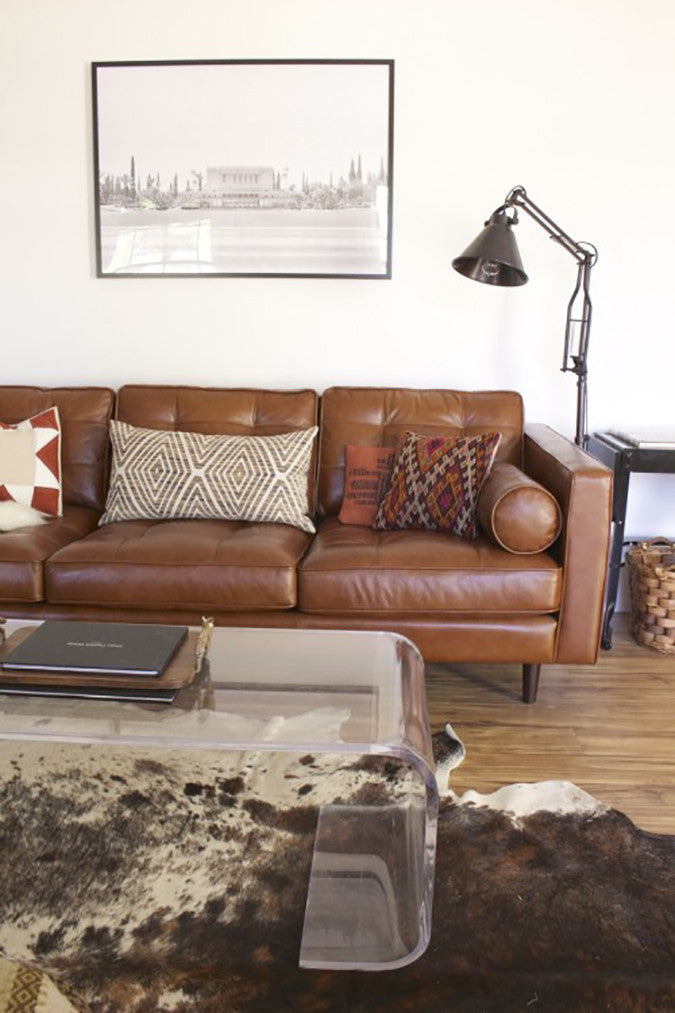 Camel Leather Sofa Styling