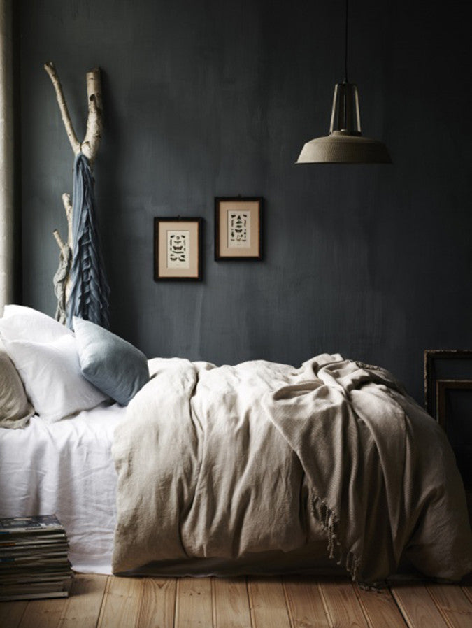 Charcoal Walls in Bedroom