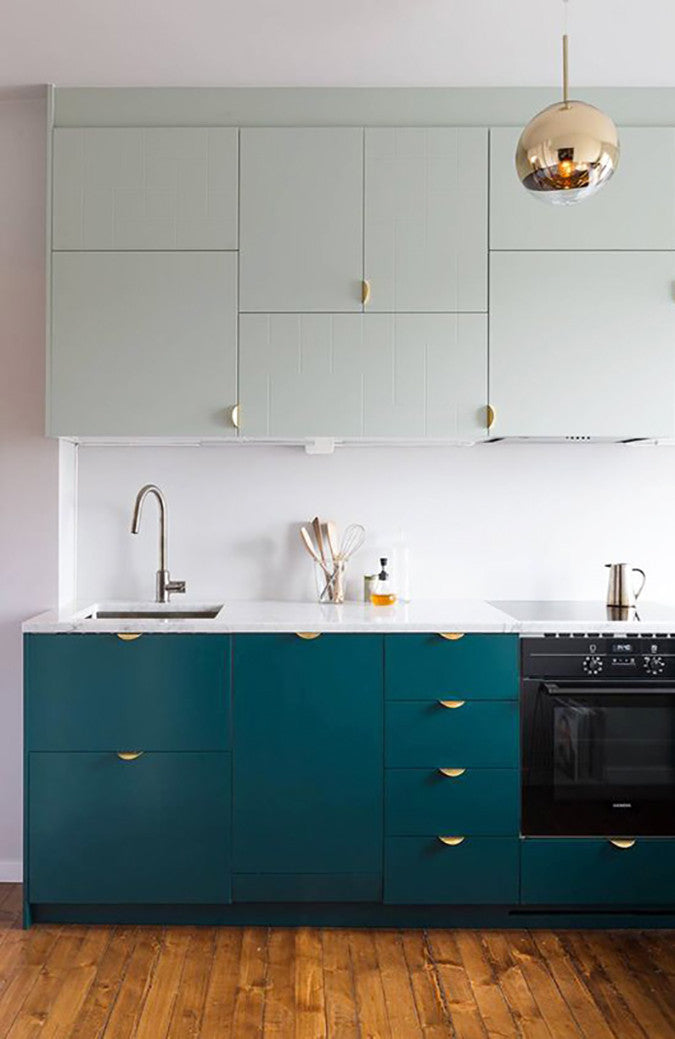 Kitchen With Blue Cabinets