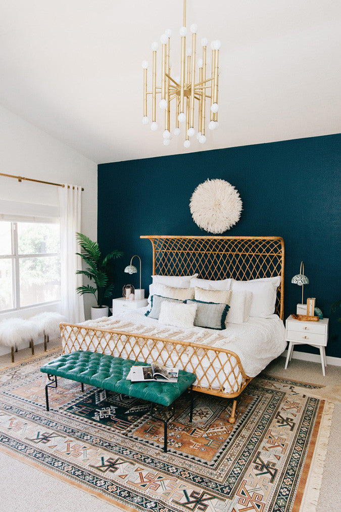 Bedroom with Emerald Wall