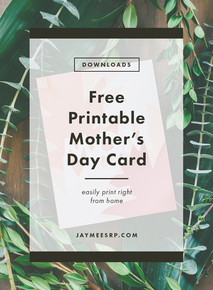 Printable Mother's Day Card