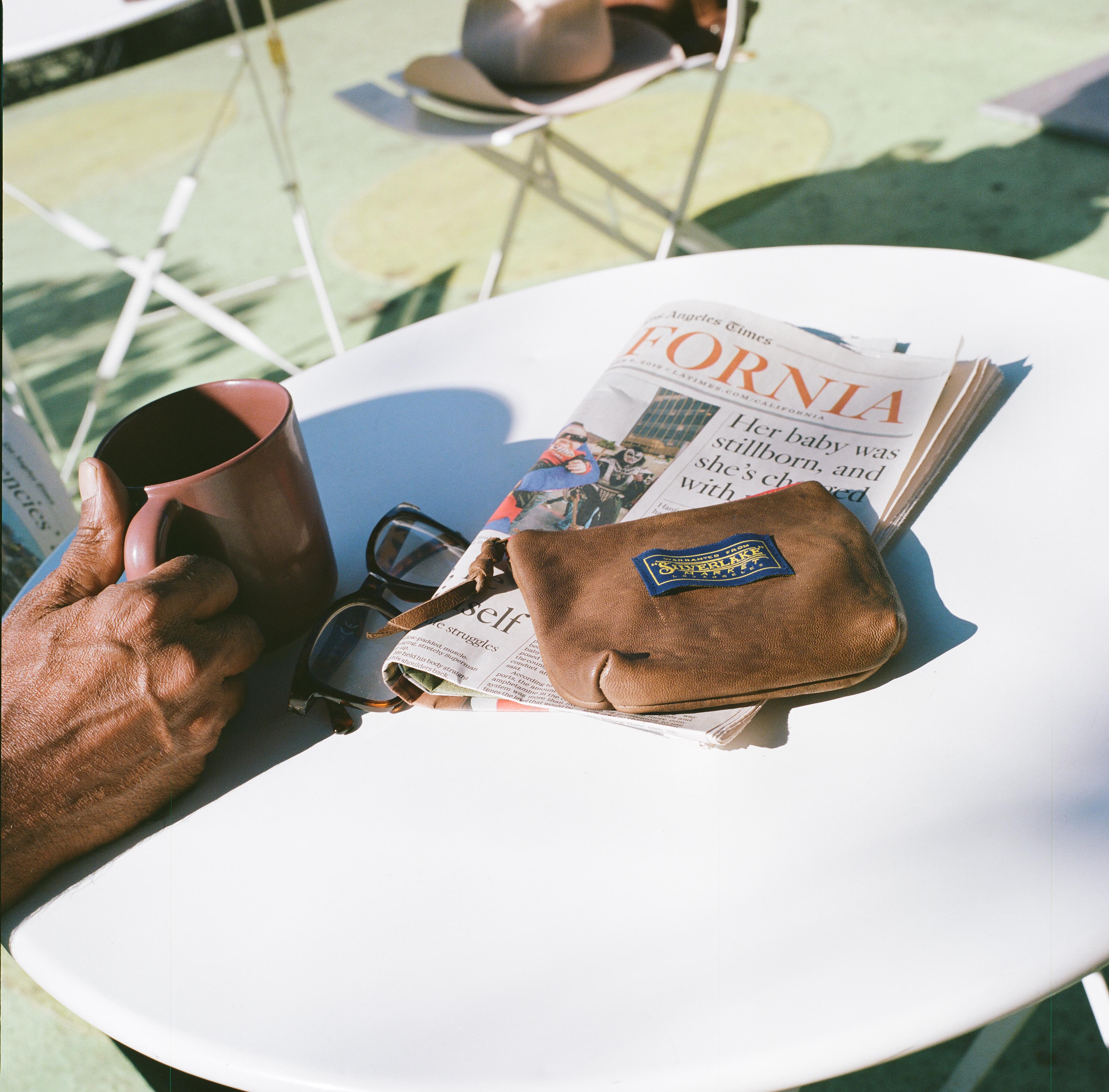 Silverlake Marker Fall Winter Lookbook Shoot Leather pouch vintage film photography