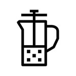 Plunger Coffee Brew Guide Icon