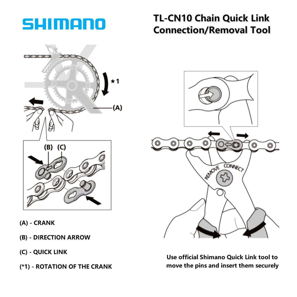 shimano quick link without tool
