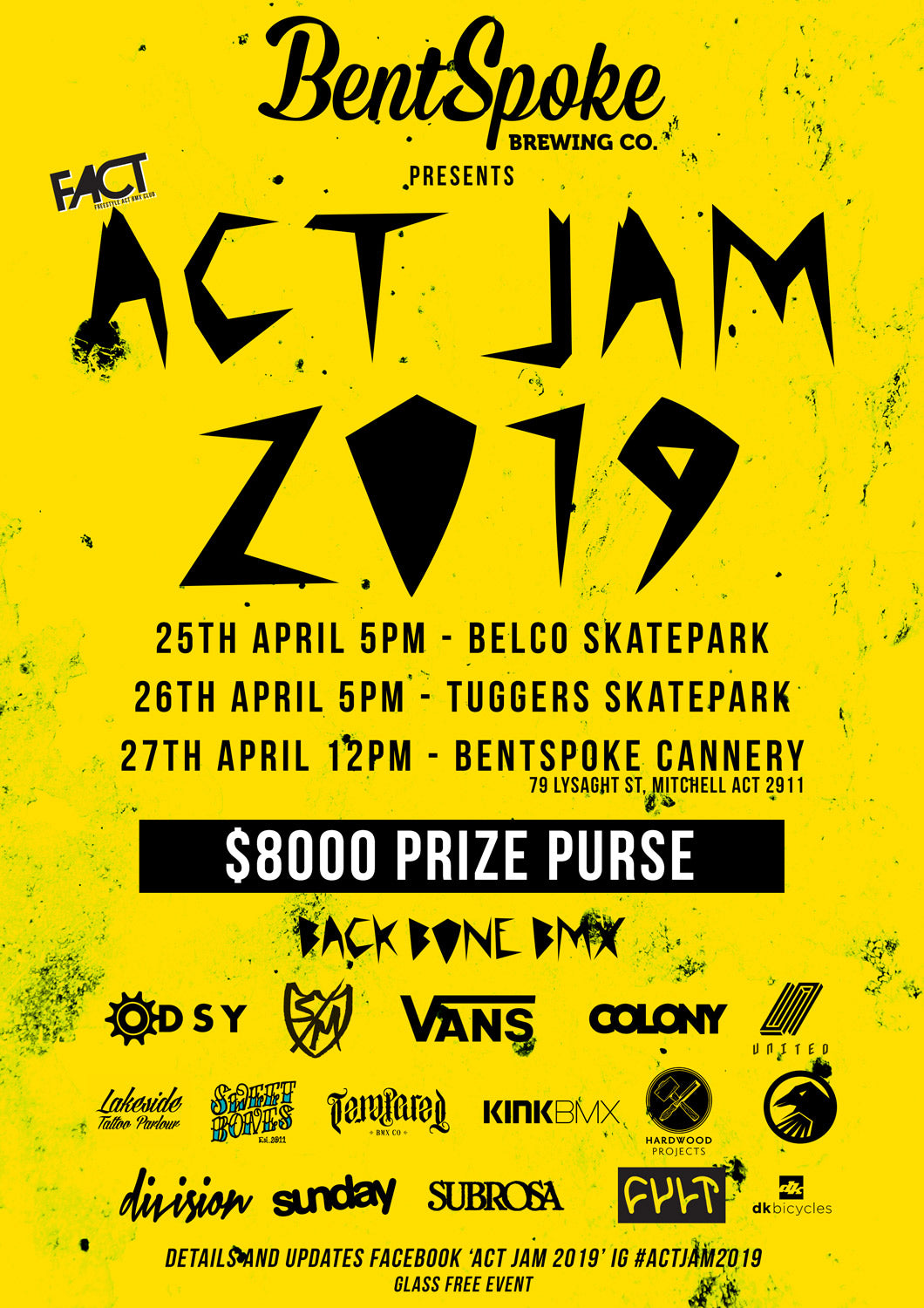 ACT jam 2019 back bone bmx