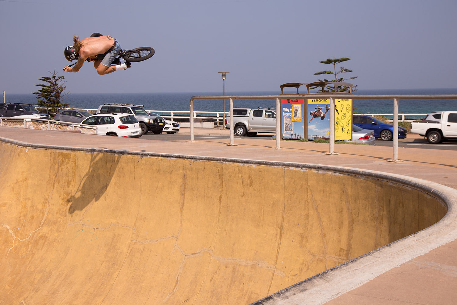 Russell Brindley table Bar Beach skatepark