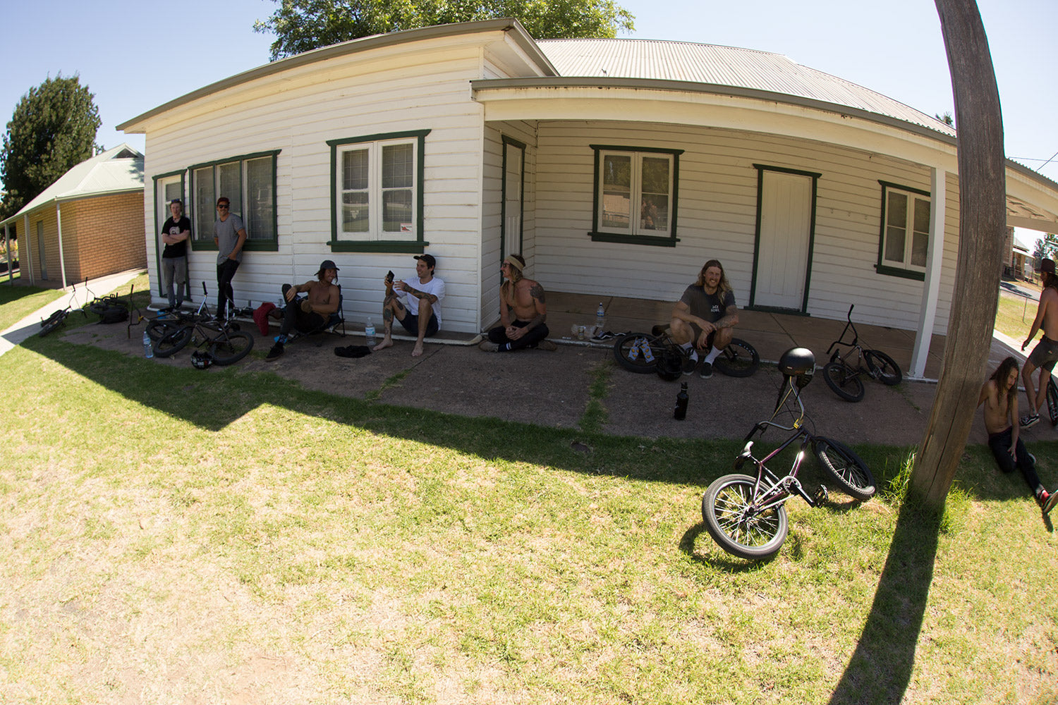 The Back Bone crew at Molong skatepark, NSW