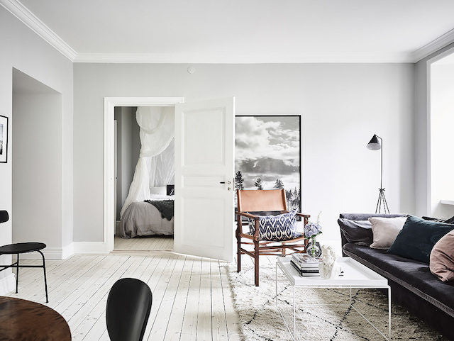 Un appartamento svedese con una camera da sogno