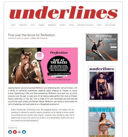 Perfection First over the fence  underlines magazine
