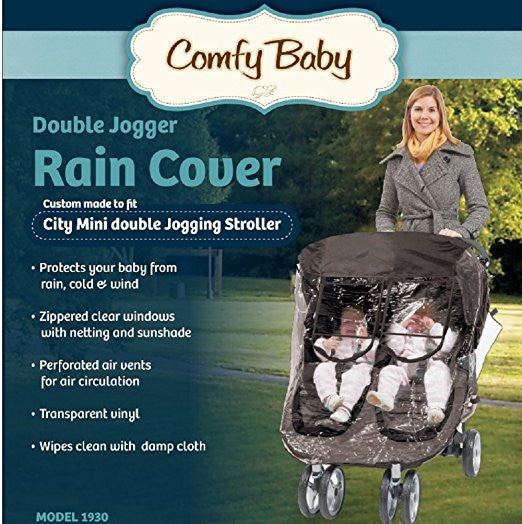 city jogger double rain cover