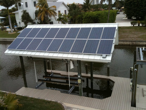 Solar Carport for Boat in water 