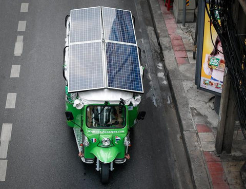 taxi with solar systems for island 