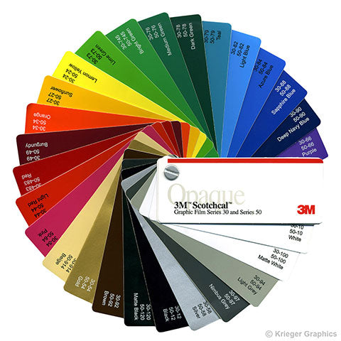 3M Scotchcal 50 Series Vinyl Color Chart