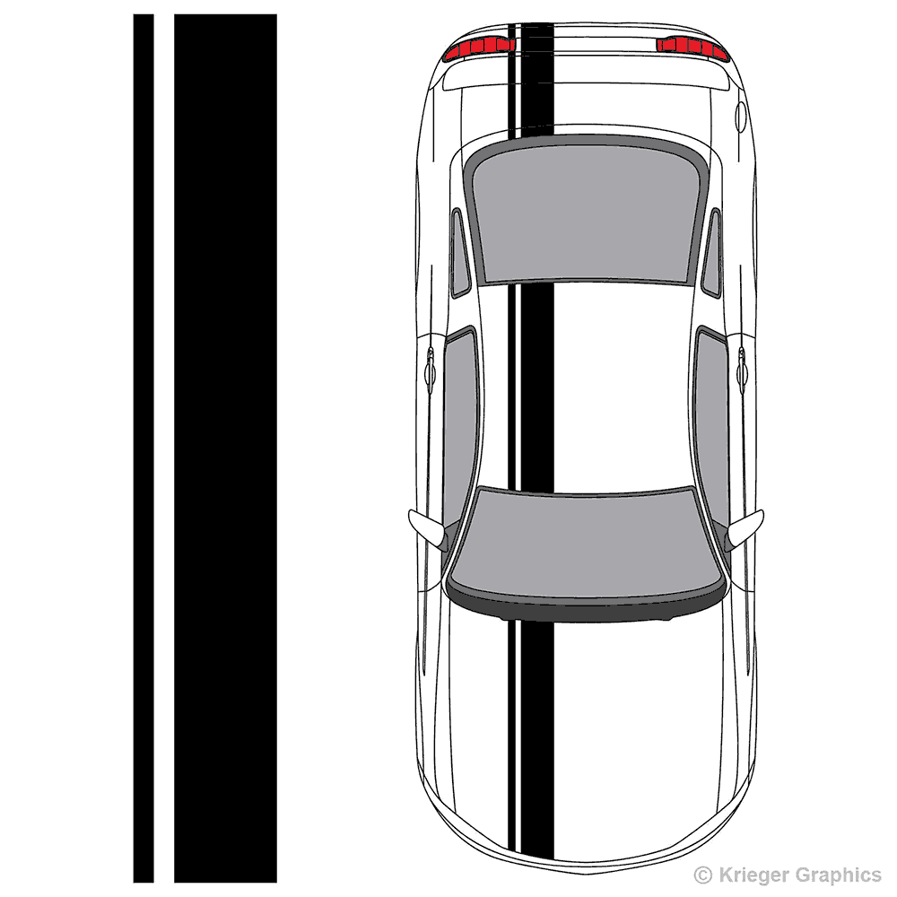 BLAKAYA 3 Meter M Colored Stripe Graphic Sticker Car Vinyl Decal