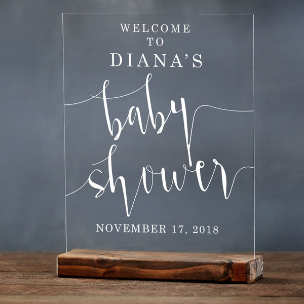 Acrylic Baby Shower Sign – Rich Design Co