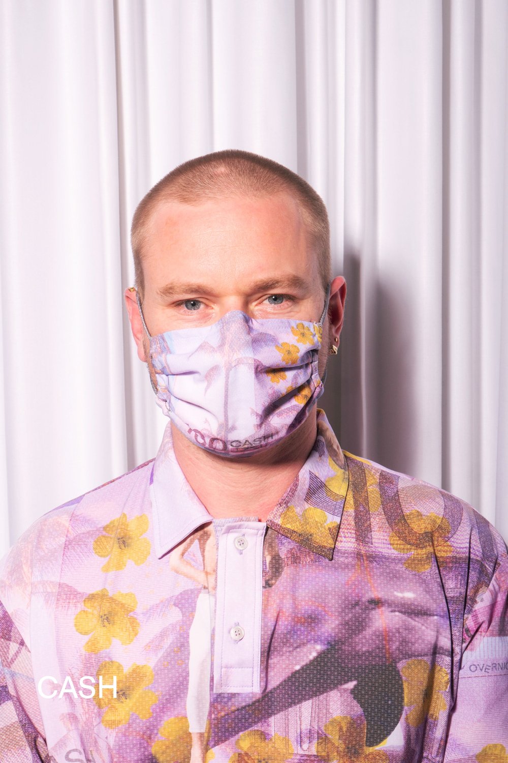 Julian Zigerli wearing CASH Face Mask