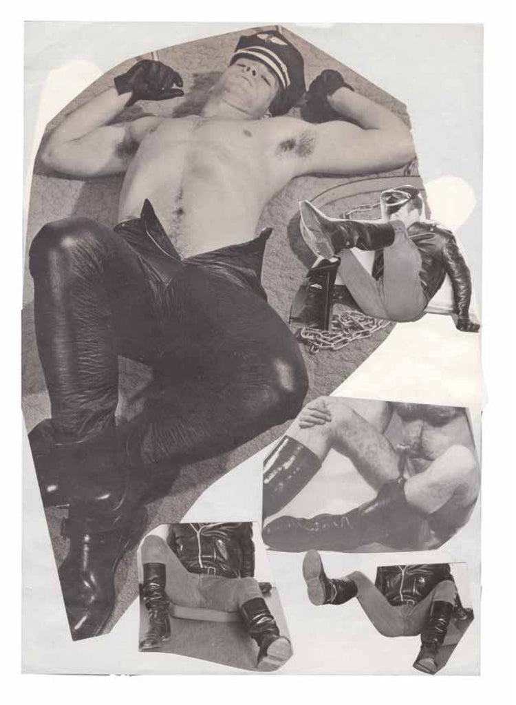 Tom of Finland, Reference pages, mixed media collage on paper, 1966-1990