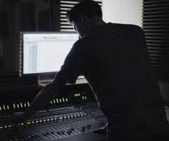 Recording studio at night