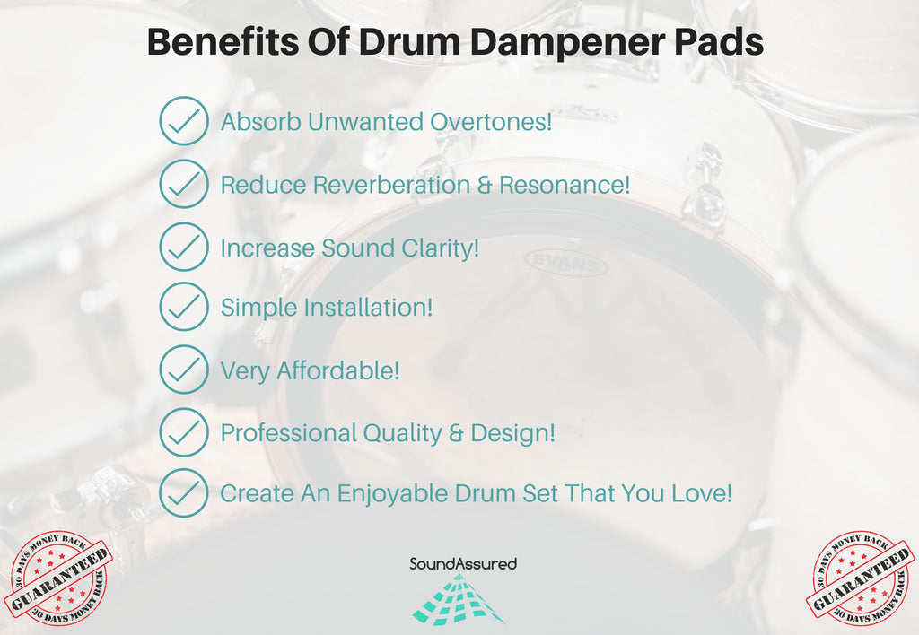 Mimagogo 6PCS Drum Damper Pads Tamburi Silicone Silenziatore Gel Pads Tone Controls Drumer