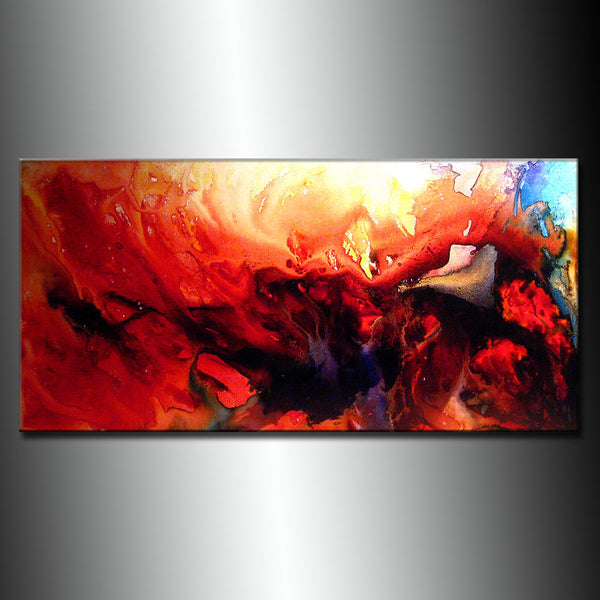 Contemporary Abstract Painting ,Original Modern Red Abstract Fine Art