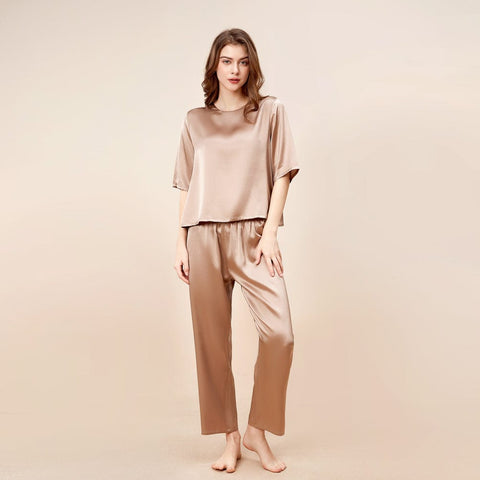 Short Silk Pajamas For Women Mulberry Silk Pyjamas Shorts Set Quality