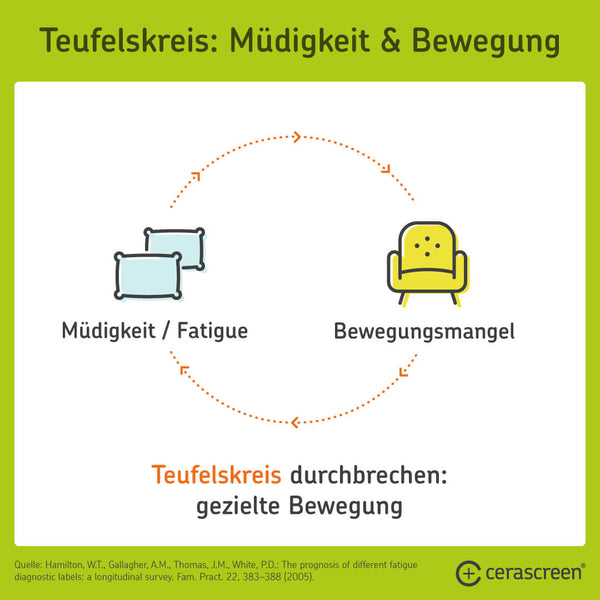 Teufelskreis Müdigkeit und Bewegungsmangel