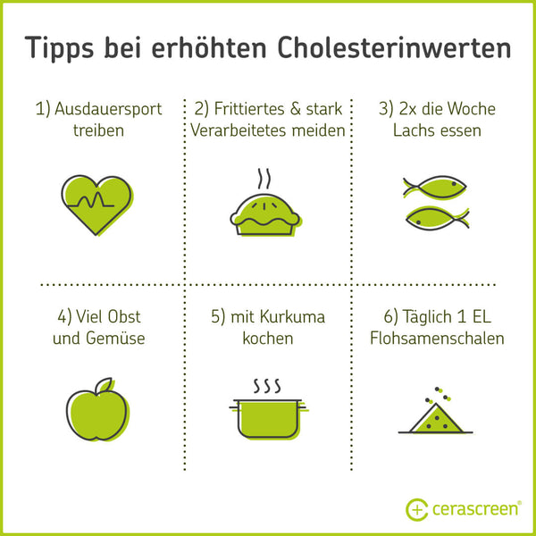 Tipps gegen erhöhte Cholesterinwerte