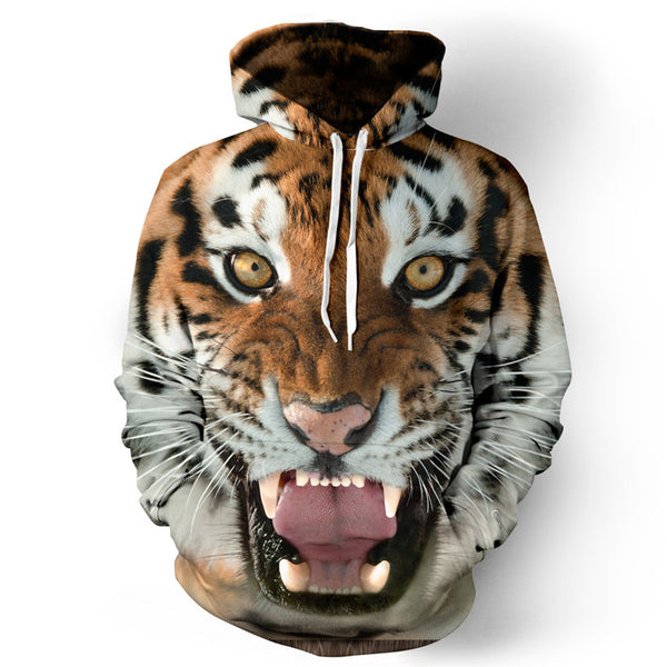 tiger face hoodie