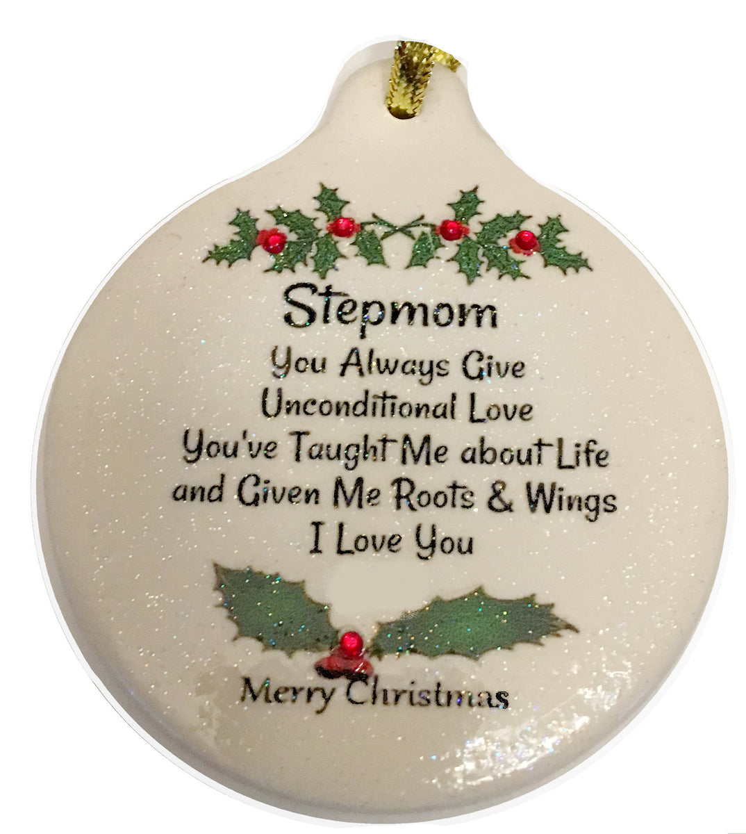 Stepmom Porcelain Ornament Adopted Step Mother Christmas Laurie G Creations