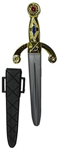 Forum Novelties 10 Inch Jeweled Medieval Dagger and Sheath Costume Prop