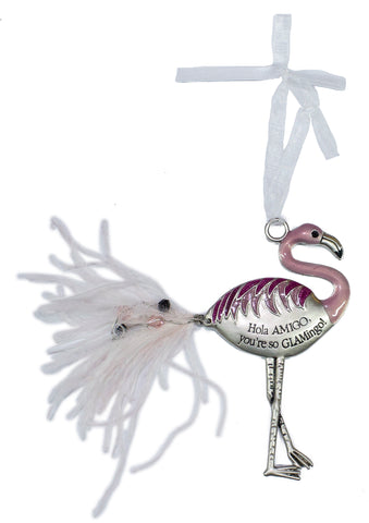 Ganz Inspirational Flamingo Zinc Ornament Collection -Hola Amigo