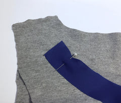 bias tape on neckline