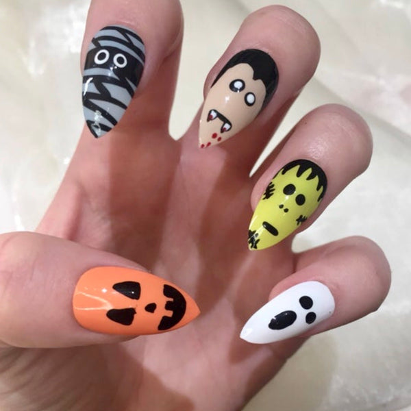 Halloween Character Stiletto Nails Nails By Georgia