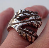iron lily designs silver leaf ring made in porltand or