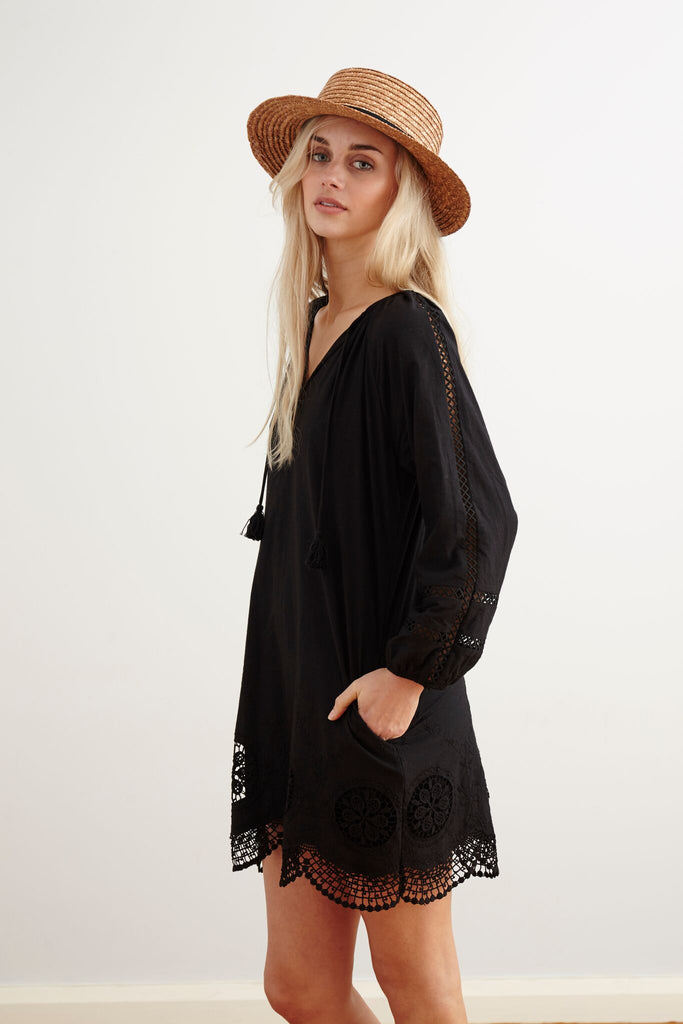 GISELE Cotton Embroidered Shift Dress