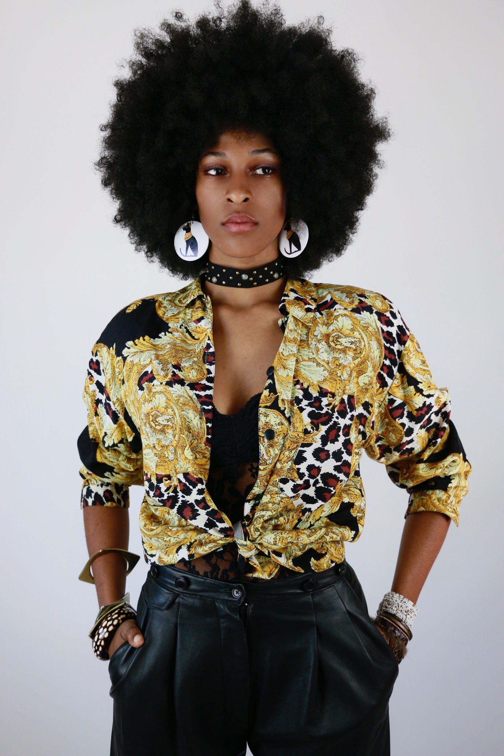 Vintage Leopard Baroque Blouse by Impressions
