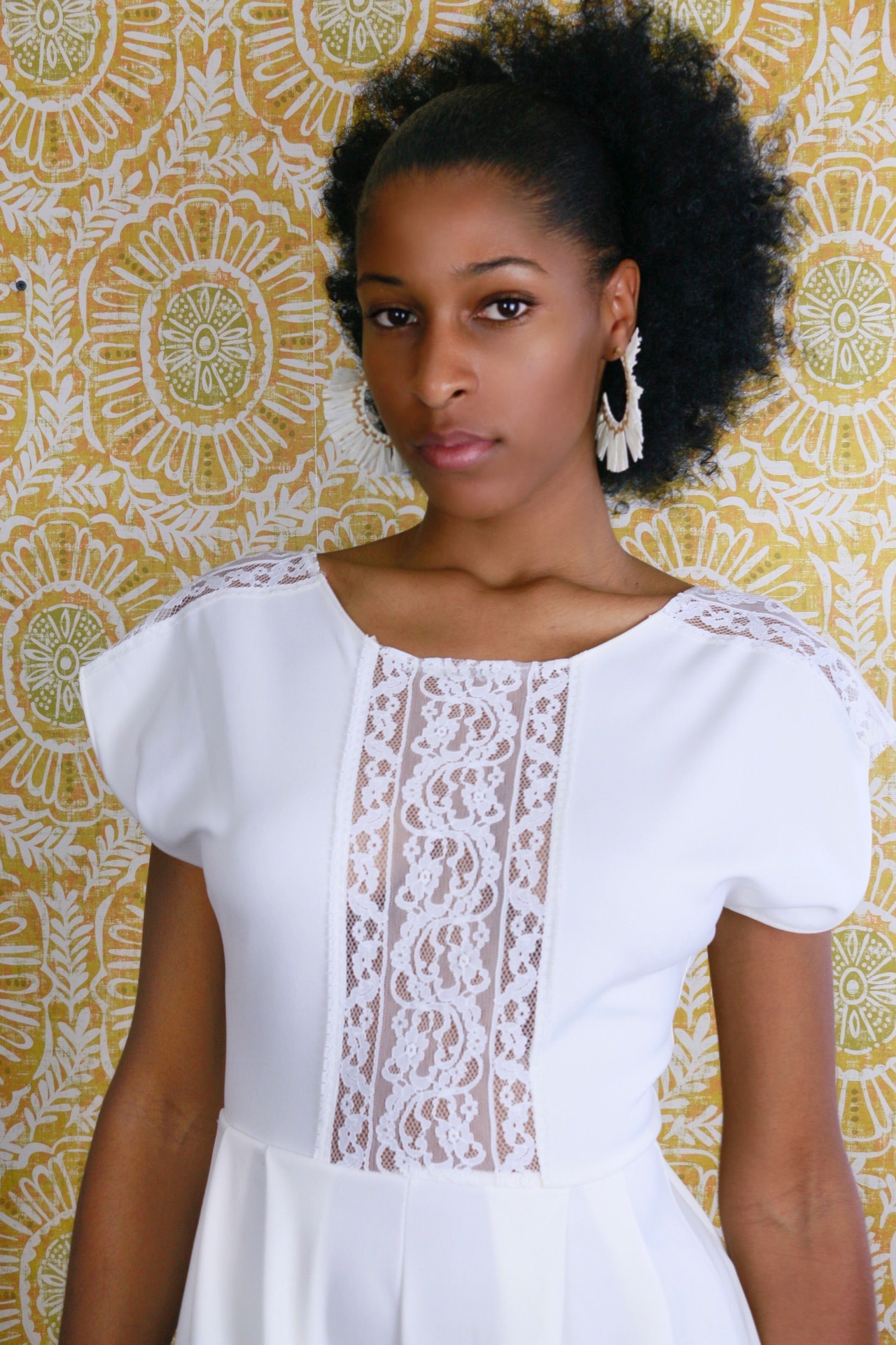 Vintage 70’s Lace and Polyester Jumpsuit