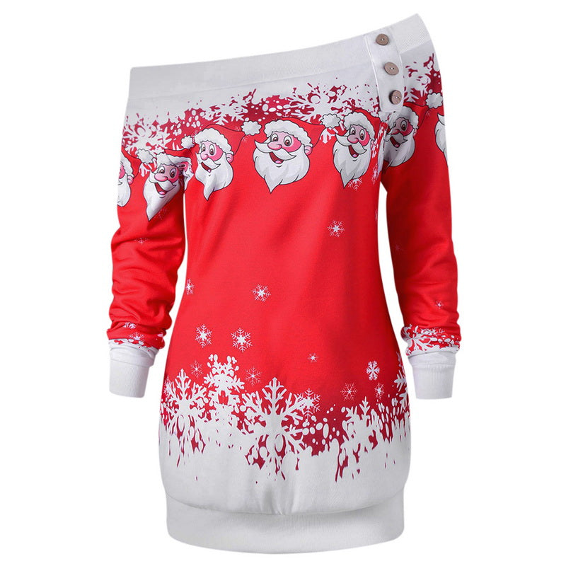 off the shoulder christmas jumper dress