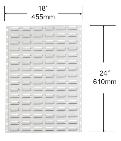 BL2 VISIPLAS Steel Louvre Panels 610mm H x 455mm W. Pack of 2