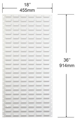 BL3 VISIPLAS Steel Louvre Panels 914mm H x 455mm W. Pack of 2