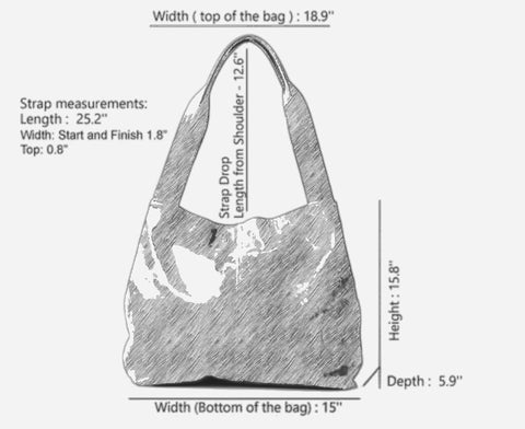 Vegan Leather Tote - Black Tote - Oversized Bag - Leather Vegan Purse - Women Bag - Weekender Bag