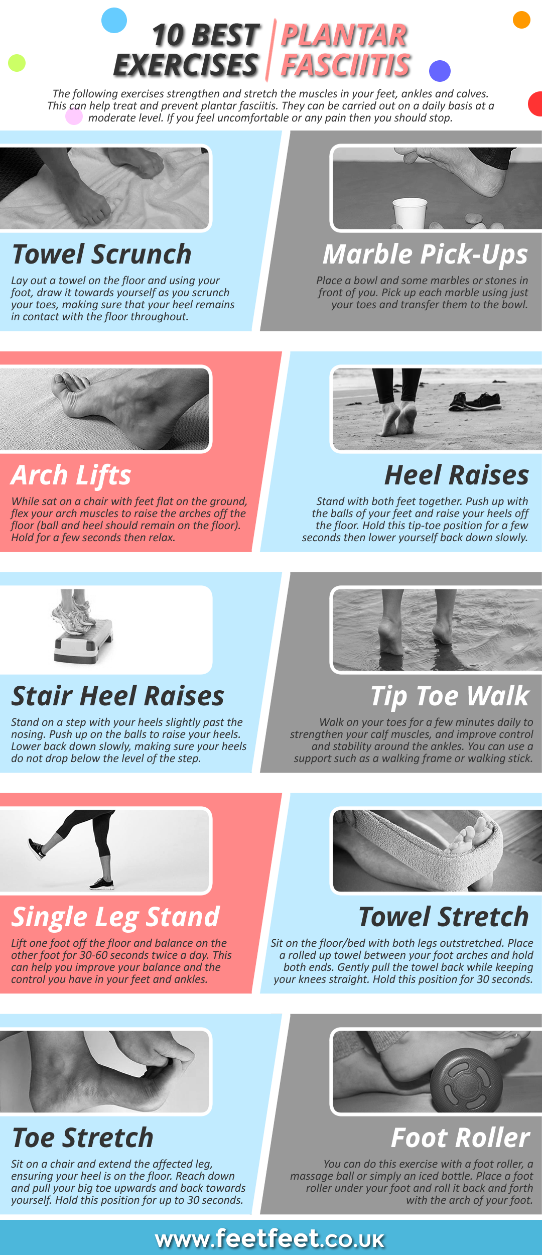 10 Best Plantar Fasciitis Exercises Infographic