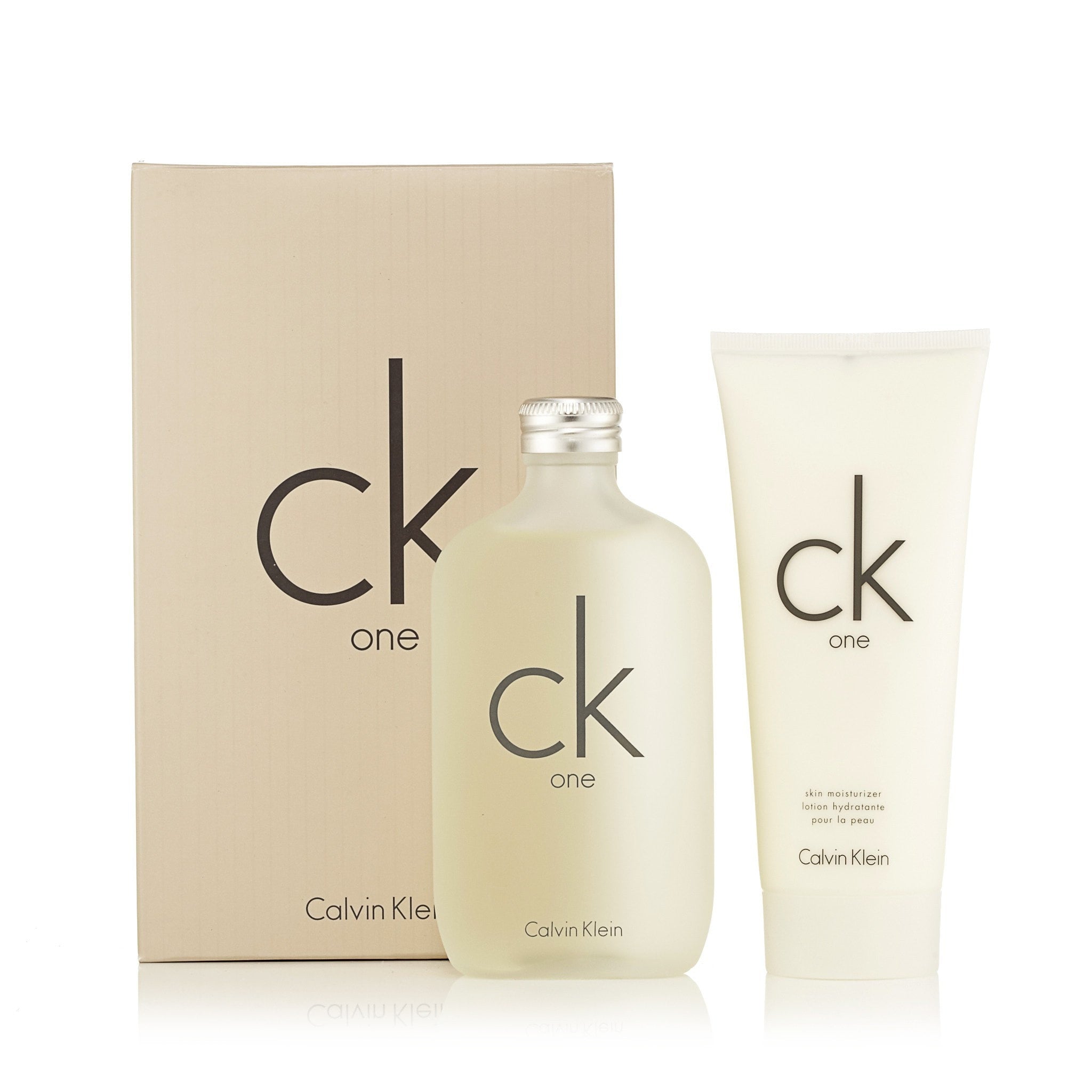 spanning Glimp blozen CK One Gift Set EDT and Skin Moisturizer for Women and Men by Calvin K –  Fragrance Market