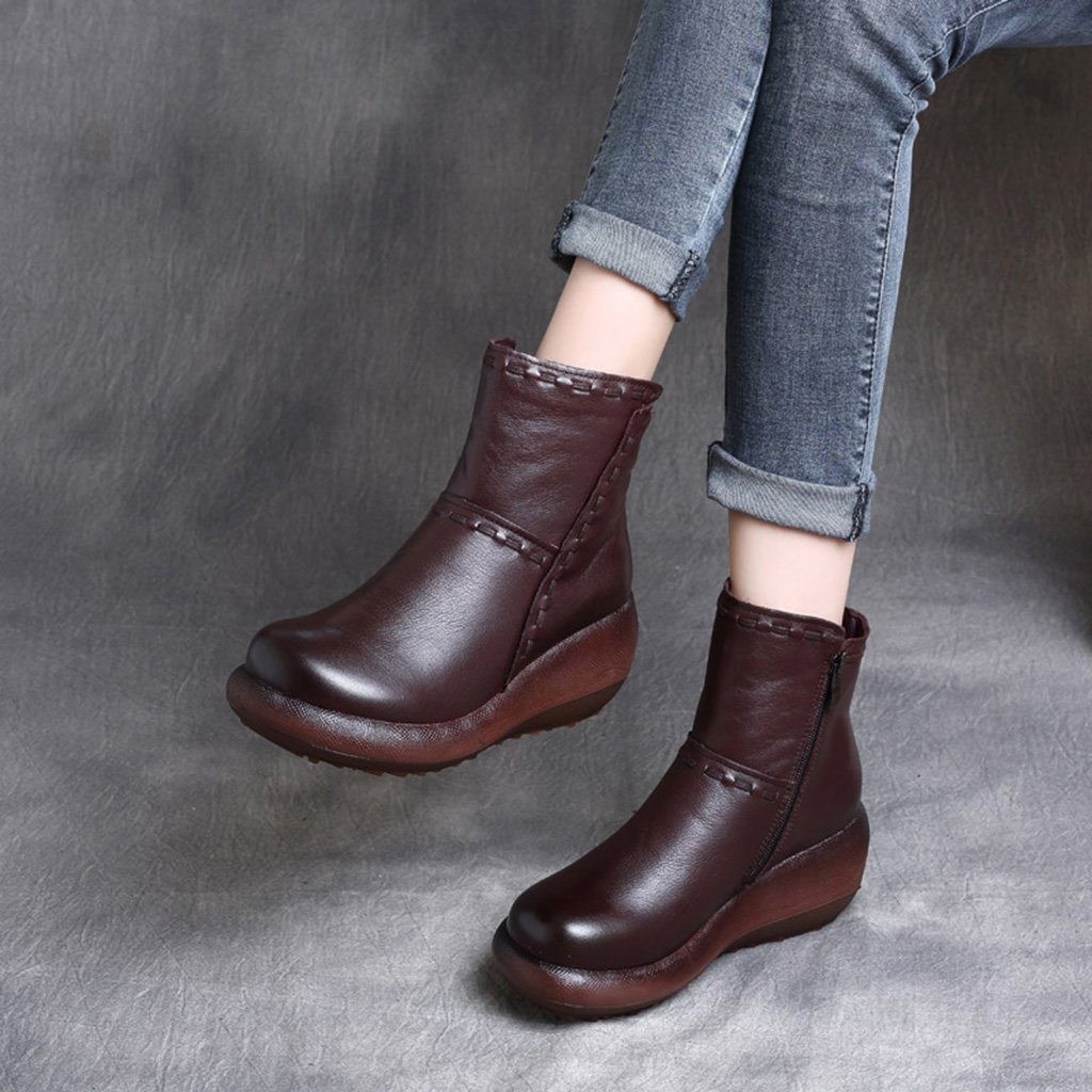 retro platform boots